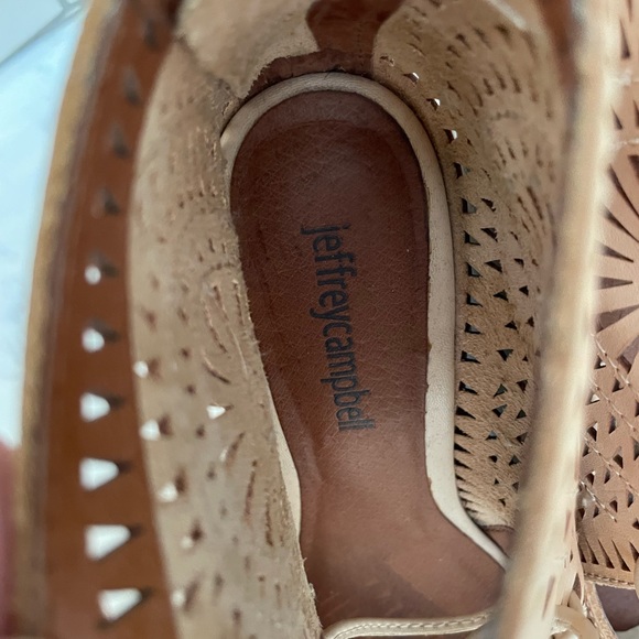 Jeffrey Campbell Rayos Tan Wedge Sandals - Picture 9 of 12